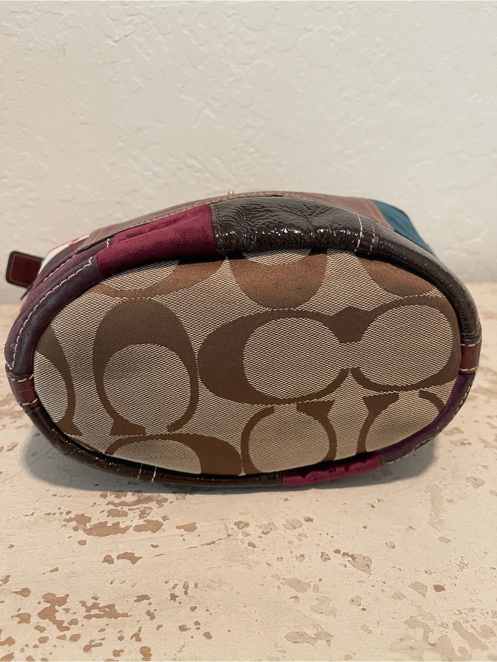SOLD- -Coach Bleeker Patchwork Bag Vintage Y2K Shoulder Purse - Picture 5 of 9